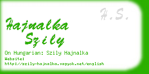 hajnalka szily business card